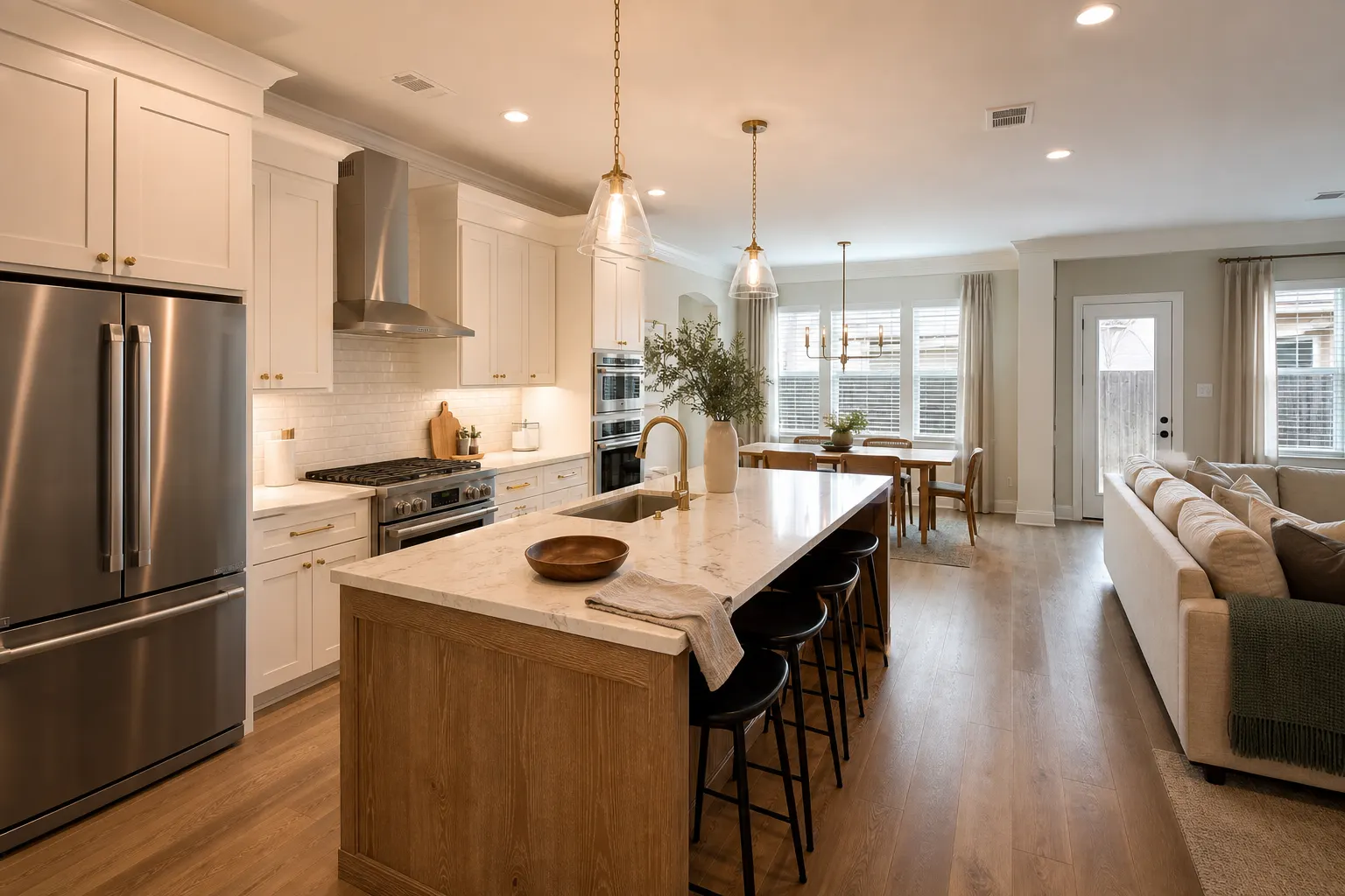 Warm Oak Family Kitchen: kitchens project, A bright, practical kitchen with better storage, generous prep space, and an easy connection to family living.